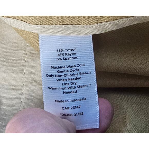 NWT TALBOTS bi stretch Chatham Slim Leg Ankle Pants Toasted Coconut 16P PETITE - Picture 4 of 8